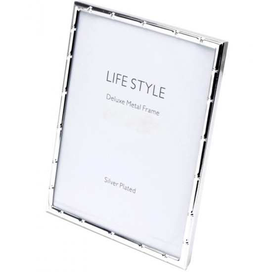 Porta Retrato 8x10cm Aco Bambu Prateado